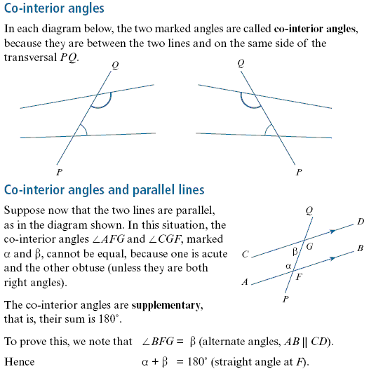 Chapter Cointerior Angles