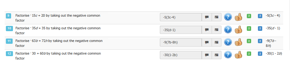 Factorise Negative